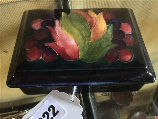 A Moorcroft leaf & berry small box